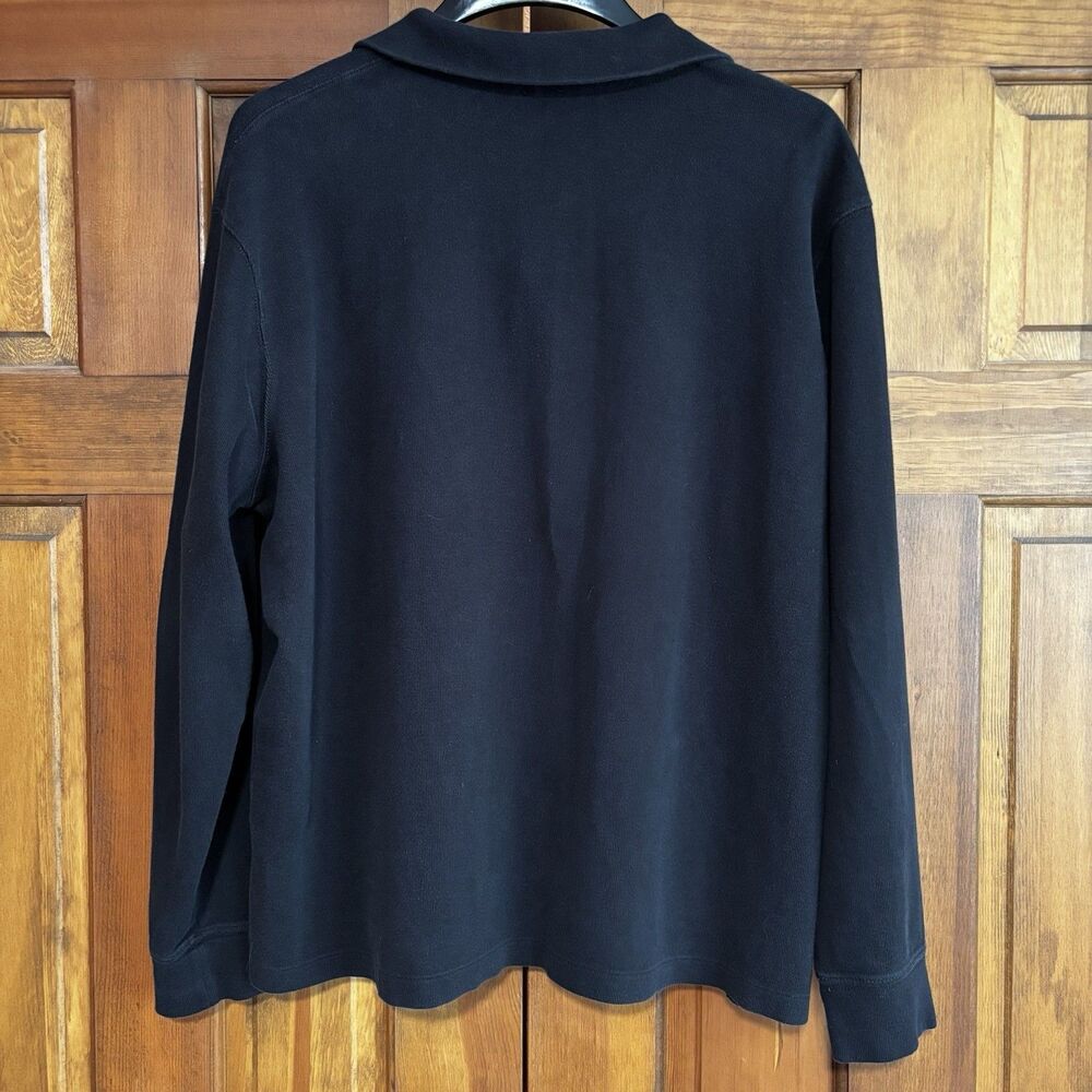 Polo Ralph Lauren Estate Rib Black Sweater Men's Size XL 1/4 Zip Pullover Casual - Picture 3 of 10